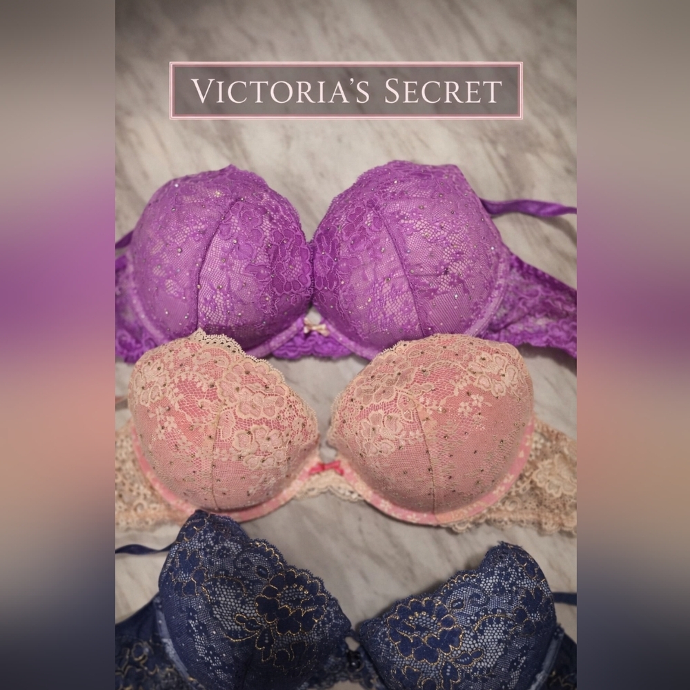 Victoria’s Secret Dream Angel Lace Bra Bundle 36D | PINK BRA IS SOLD. READ BELOW
